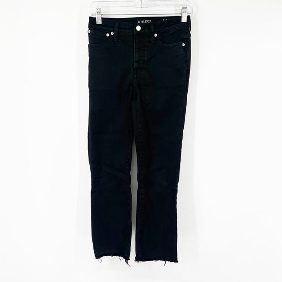 J. Crew 9” Demi Boot Cut Crop Jeans in Black - Picture 1 of 6